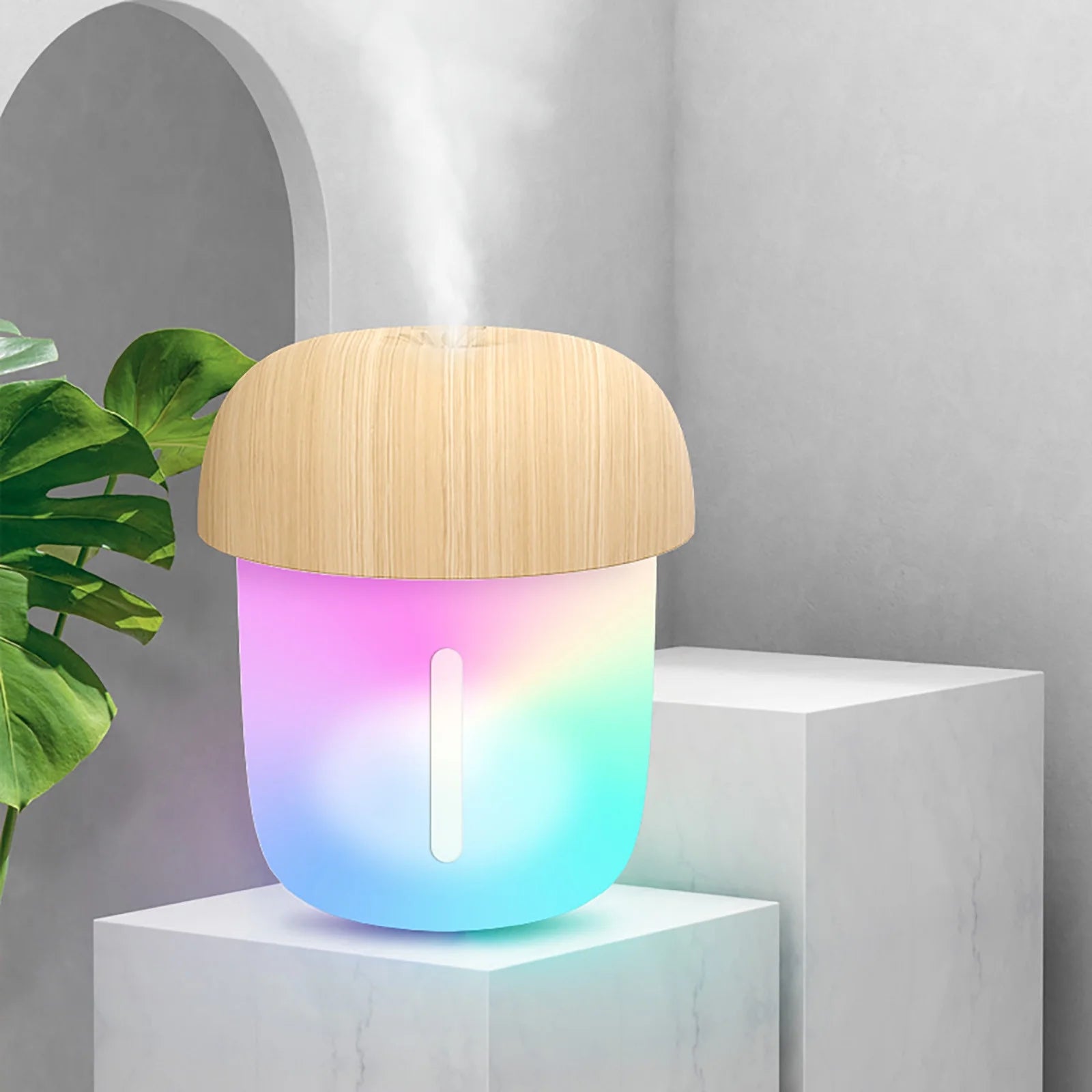 Home & Kitchen Supplies Clearance Mini Portable Usb Humidifier, 250Ml Small Personal Travel Humidifier, Essential Oil Diffuser with Night Light, Auto-Off, Ultra Quiet for Baby Bedroom, Car